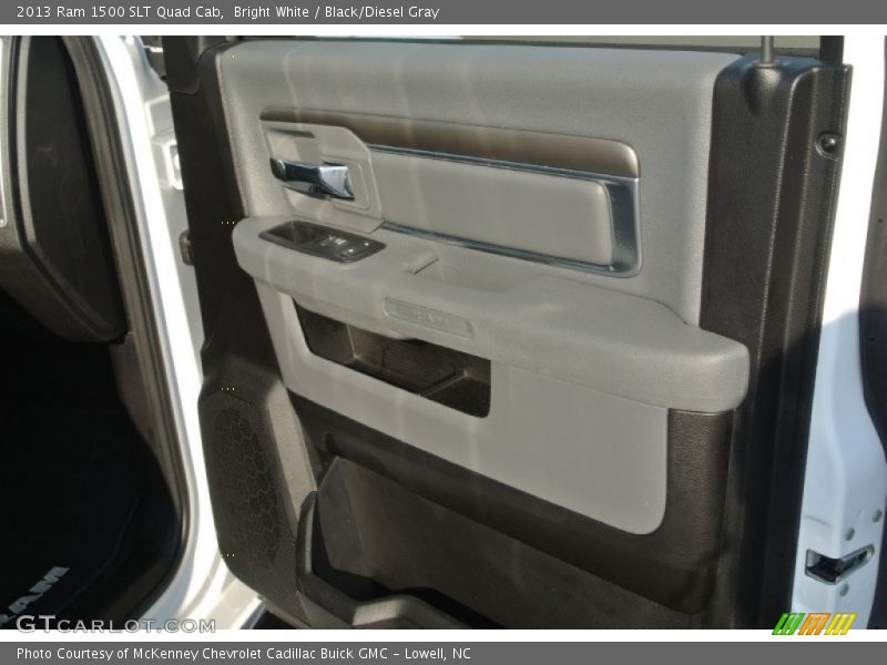 Bright White / Black/Diesel Gray 2013 Ram 1500 SLT Quad Cab