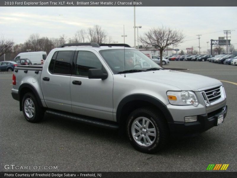 Brilliant Silver Metallic / Charcoal Black 2010 Ford Explorer Sport Trac XLT 4x4
