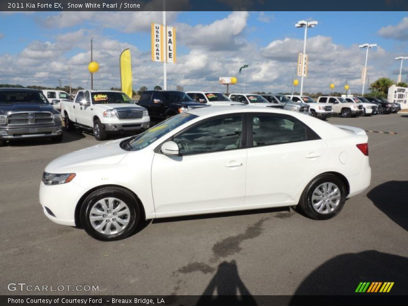 Snow White Pearl / Stone 2011 Kia Forte EX
