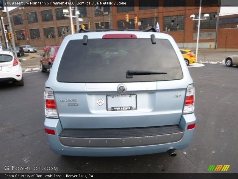 Light Ice Blue Metallic / Stone 2009 Mercury Mariner V6 Premier 4WD