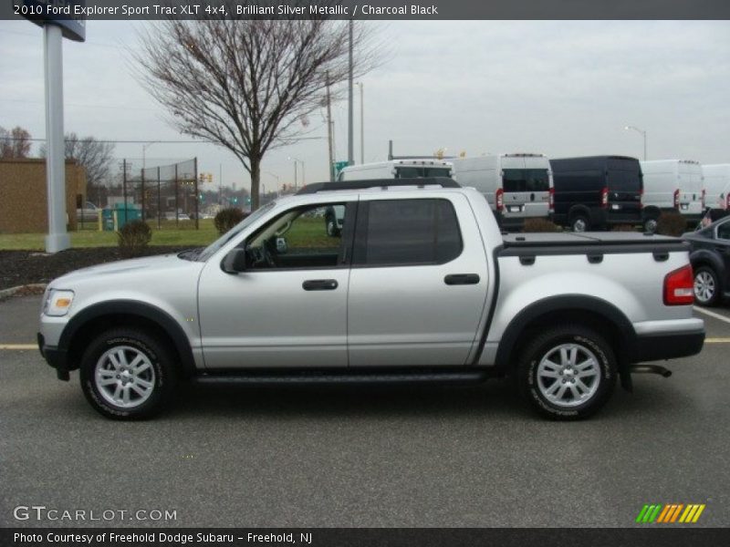 Brilliant Silver Metallic / Charcoal Black 2010 Ford Explorer Sport Trac XLT 4x4