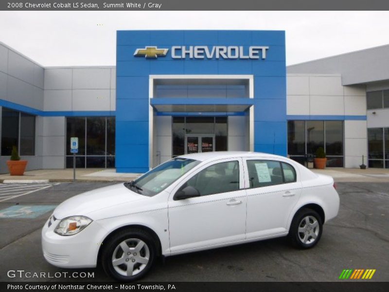 Summit White / Gray 2008 Chevrolet Cobalt LS Sedan