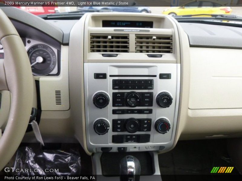 Light Ice Blue Metallic / Stone 2009 Mercury Mariner V6 Premier 4WD