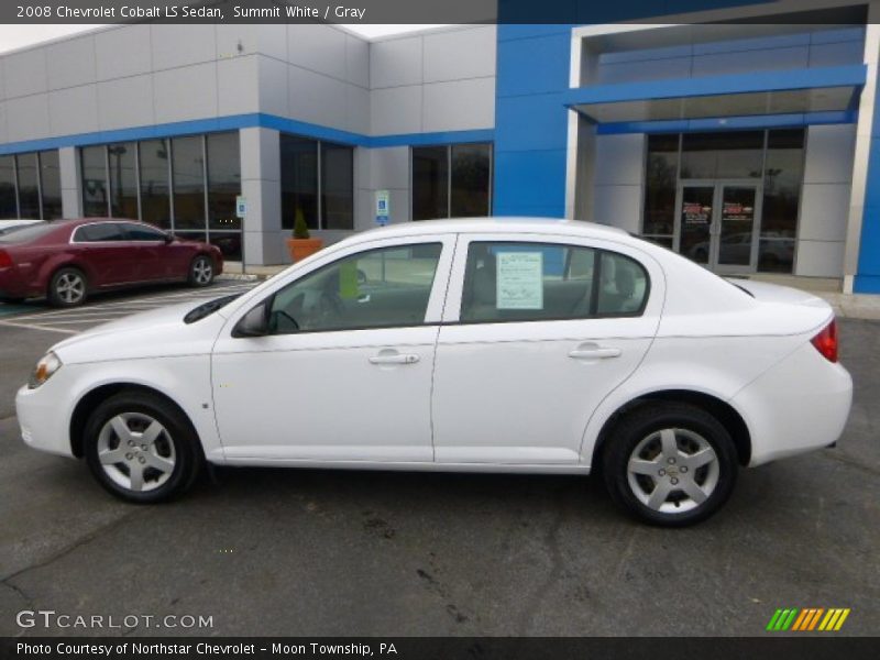 Summit White / Gray 2008 Chevrolet Cobalt LS Sedan