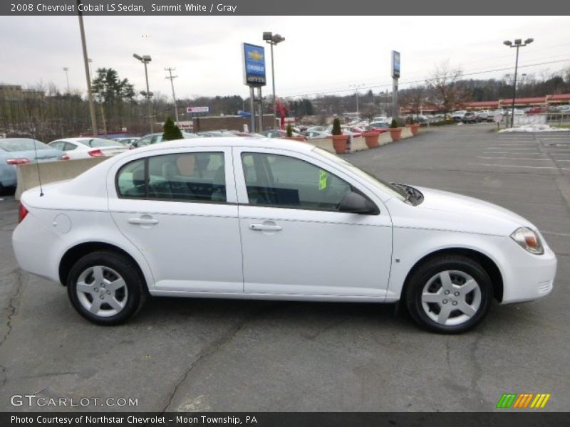 Summit White / Gray 2008 Chevrolet Cobalt LS Sedan