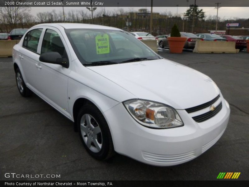 Summit White / Gray 2008 Chevrolet Cobalt LS Sedan