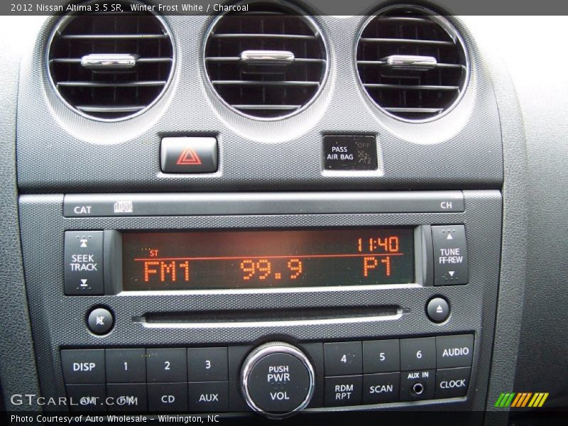 Winter Frost White / Charcoal 2012 Nissan Altima 3.5 SR