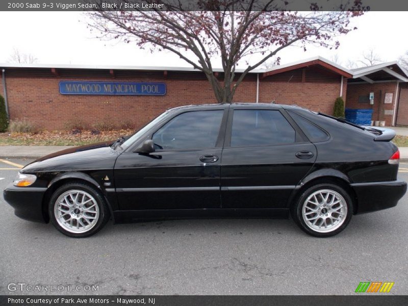 Black / Black Leather 2000 Saab 9-3 Viggen Sedan