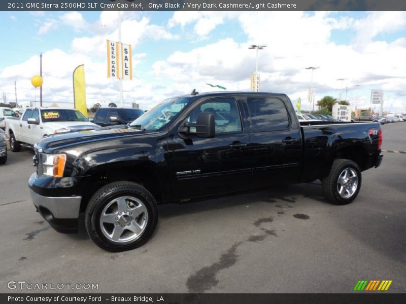 Onyx Black / Very Dark Cashmere/Light Cashmere 2011 GMC Sierra 2500HD SLT Crew Cab 4x4