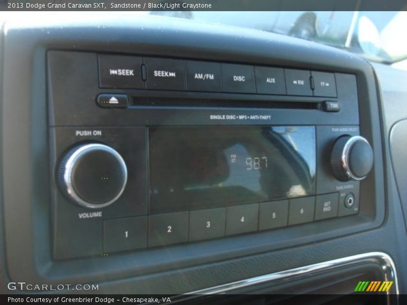 Sandstone / Black/Light Graystone 2013 Dodge Grand Caravan SXT
