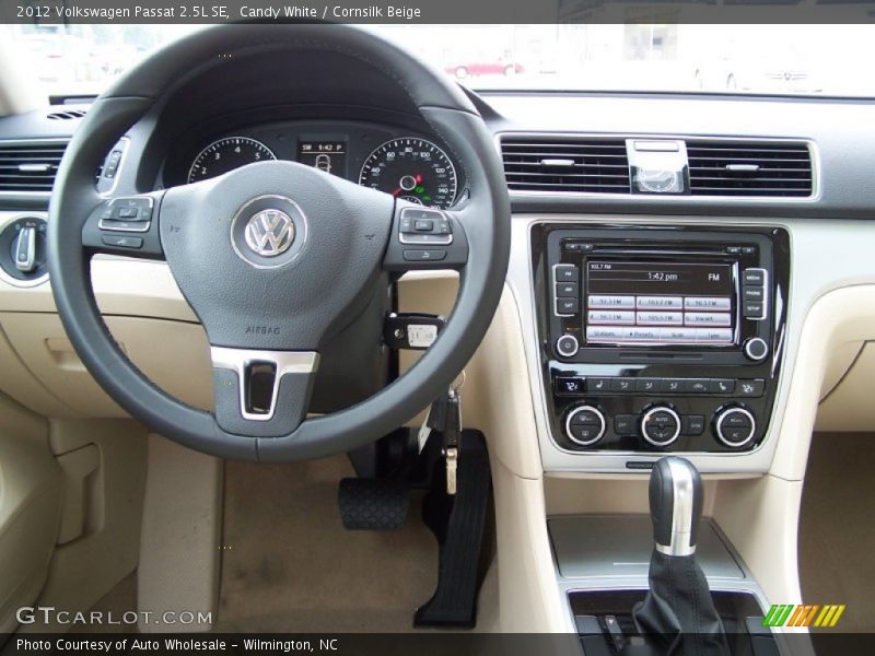 Candy White / Cornsilk Beige 2012 Volkswagen Passat 2.5L SE