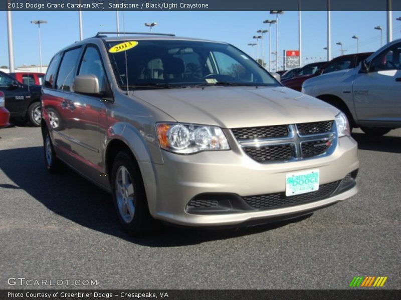 Sandstone / Black/Light Graystone 2013 Dodge Grand Caravan SXT