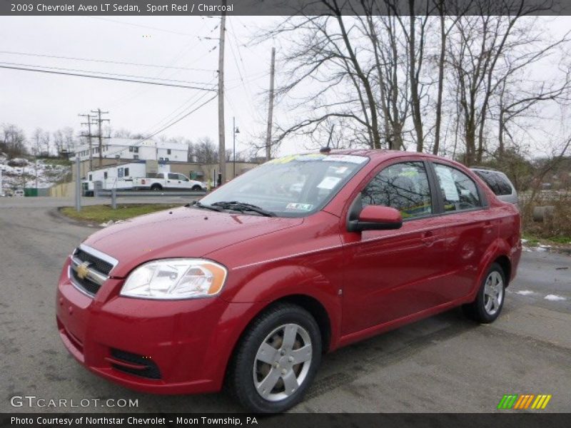 Sport Red / Charcoal 2009 Chevrolet Aveo LT Sedan
