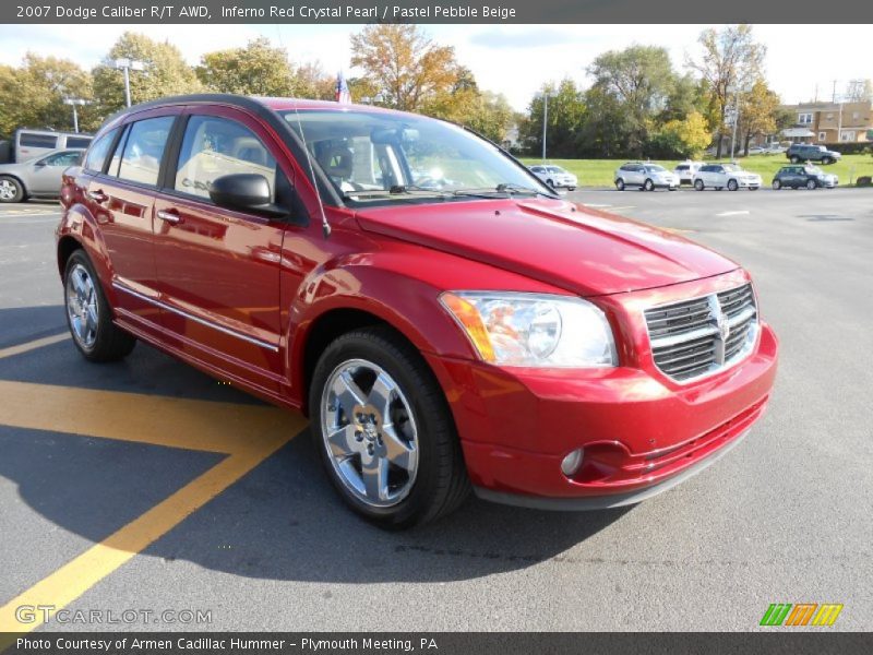 Inferno Red Crystal Pearl / Pastel Pebble Beige 2007 Dodge Caliber R/T AWD
