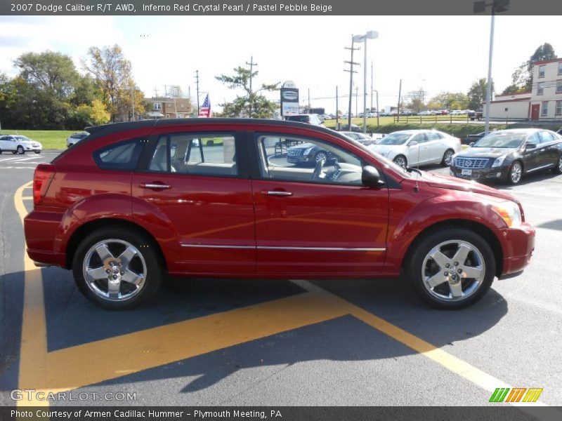 Inferno Red Crystal Pearl / Pastel Pebble Beige 2007 Dodge Caliber R/T AWD