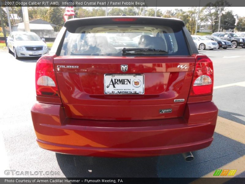 Inferno Red Crystal Pearl / Pastel Pebble Beige 2007 Dodge Caliber R/T AWD