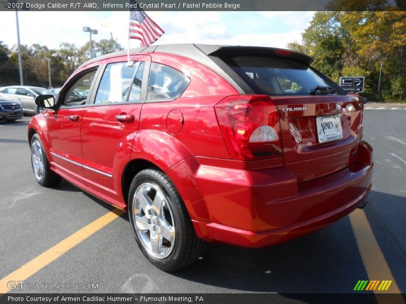 Inferno Red Crystal Pearl / Pastel Pebble Beige 2007 Dodge Caliber R/T AWD