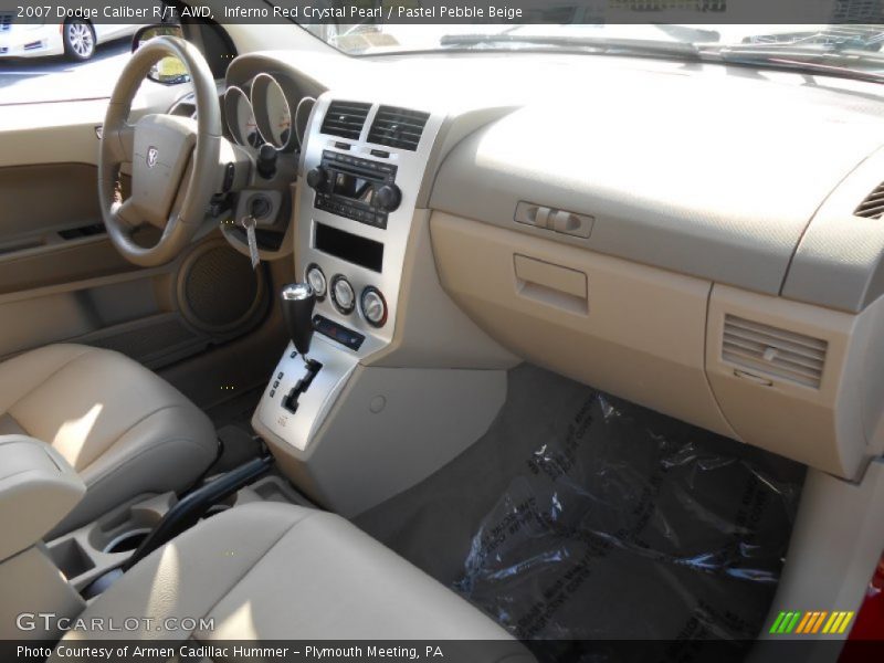 Inferno Red Crystal Pearl / Pastel Pebble Beige 2007 Dodge Caliber R/T AWD