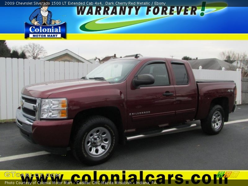 Dark Cherry Red Metallic / Ebony 2009 Chevrolet Silverado 1500 LT Extended Cab 4x4