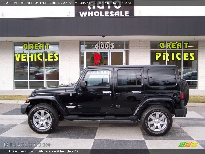 Black / Black/Dark Olive 2011 Jeep Wrangler Unlimited Sahara 70th Anniversary 4x4