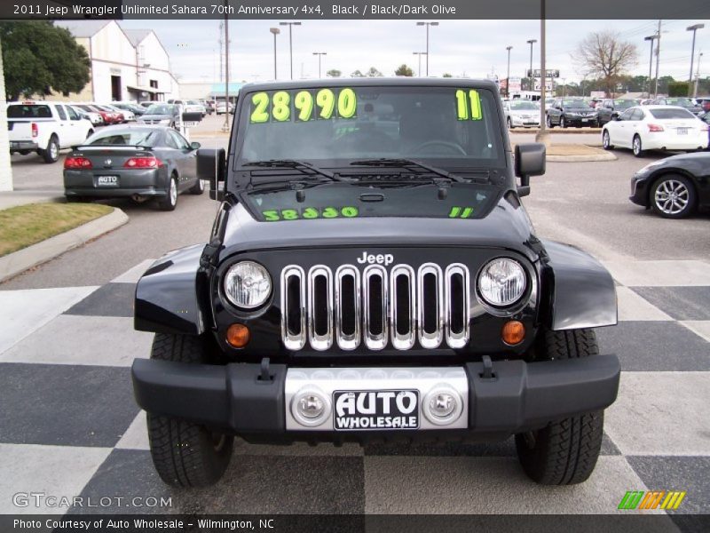 Black / Black/Dark Olive 2011 Jeep Wrangler Unlimited Sahara 70th Anniversary 4x4