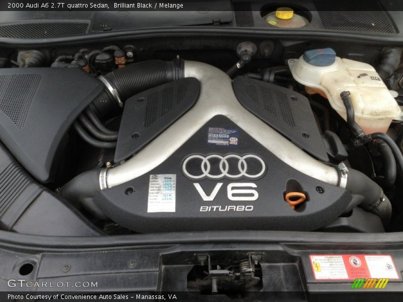  2000 A6 2.7T quattro Sedan Engine - 2.7 Liter Twin-Turbocharged DOHC 30-Valve V6