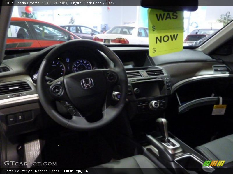 Crystal Black Pearl / Black 2014 Honda Crosstour EX-L V6 4WD