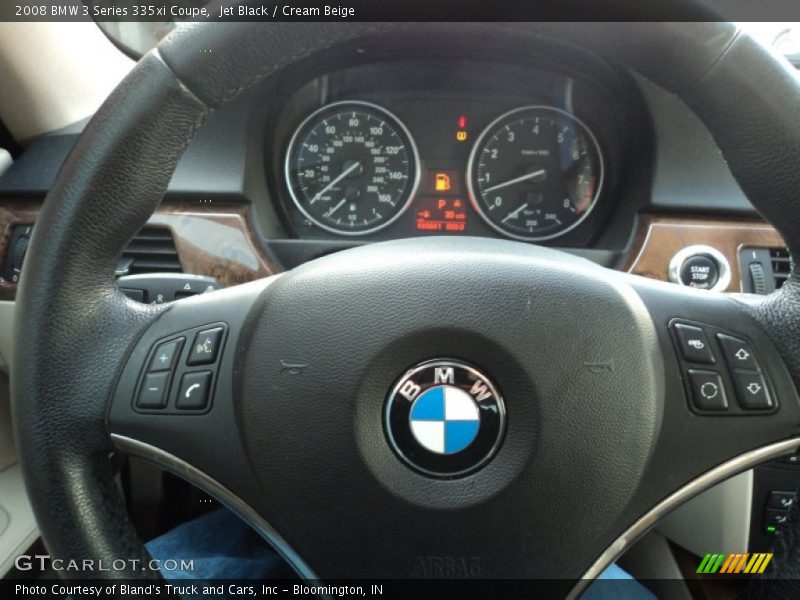 Jet Black / Cream Beige 2008 BMW 3 Series 335xi Coupe