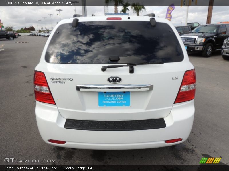 Clear White / Gray 2008 Kia Sorento LX