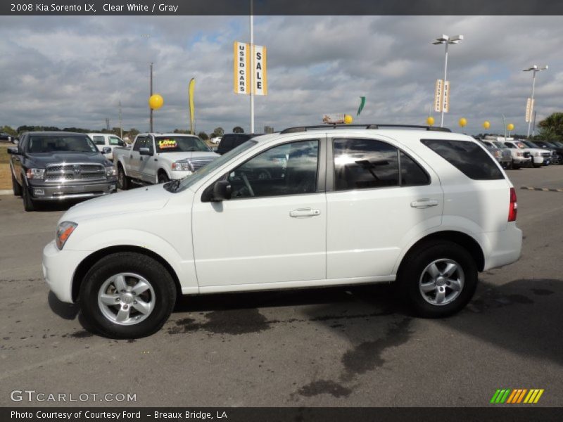 Clear White / Gray 2008 Kia Sorento LX