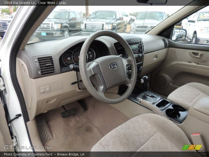Clear White / Gray 2008 Kia Sorento LX