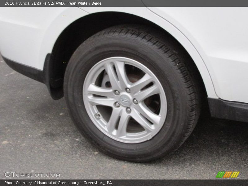 Pearl White / Beige 2010 Hyundai Santa Fe GLS 4WD