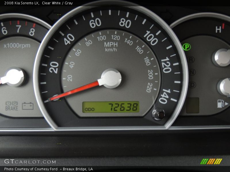 Clear White / Gray 2008 Kia Sorento LX