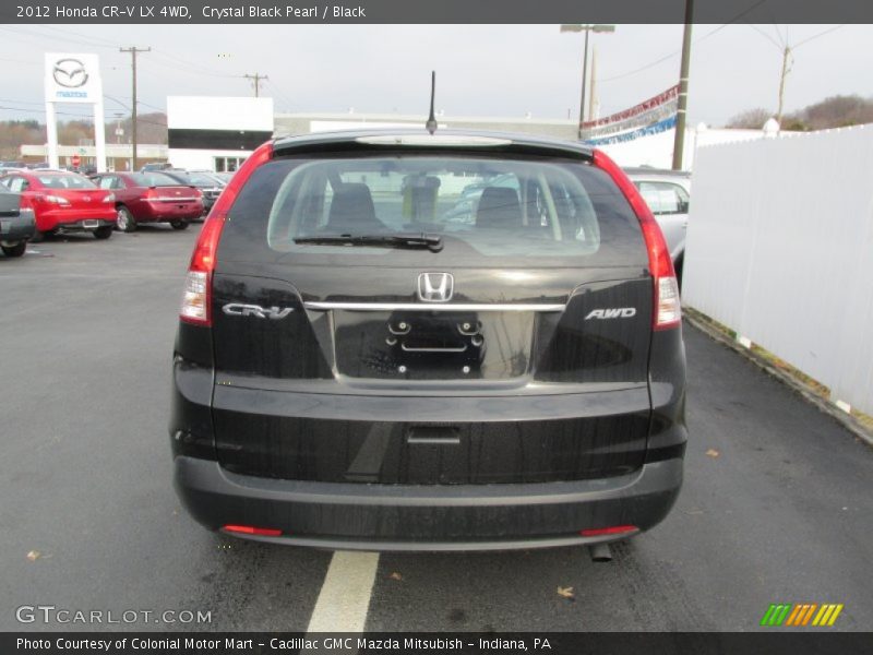 Crystal Black Pearl / Black 2012 Honda CR-V LX 4WD