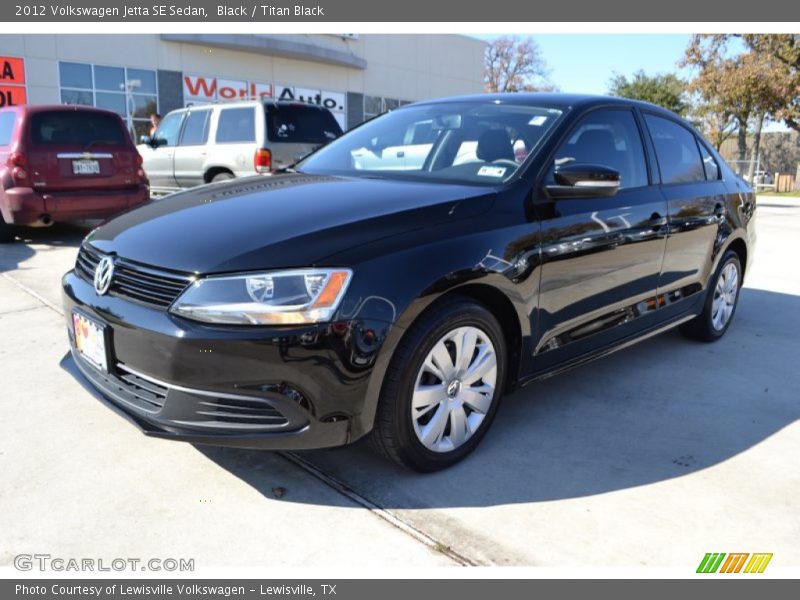 Black / Titan Black 2012 Volkswagen Jetta SE Sedan