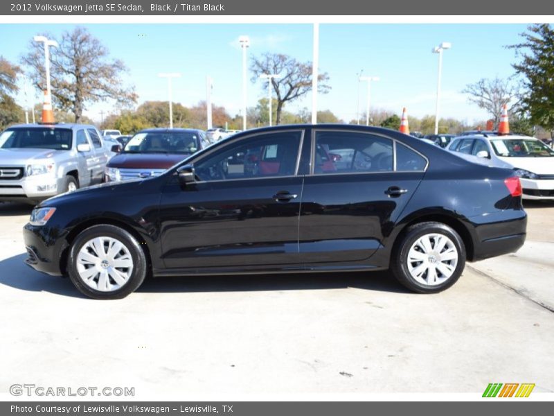 Black / Titan Black 2012 Volkswagen Jetta SE Sedan