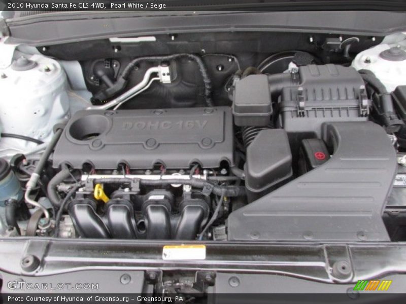 Pearl White / Beige 2010 Hyundai Santa Fe GLS 4WD