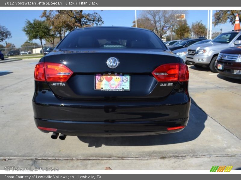 Black / Titan Black 2012 Volkswagen Jetta SE Sedan