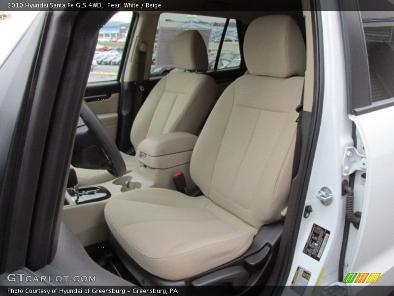 Pearl White / Beige 2010 Hyundai Santa Fe GLS 4WD
