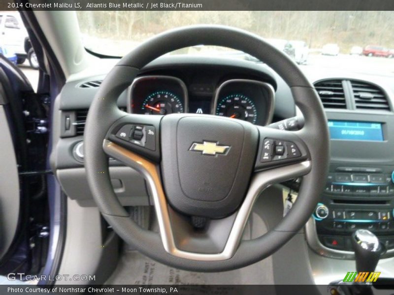 Atlantis Blue Metallic / Jet Black/Titanium 2014 Chevrolet Malibu LS