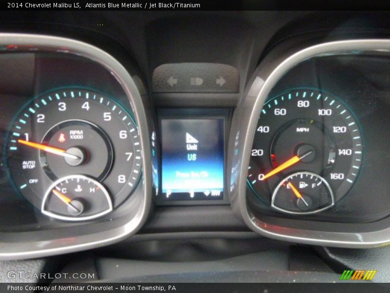 Atlantis Blue Metallic / Jet Black/Titanium 2014 Chevrolet Malibu LS