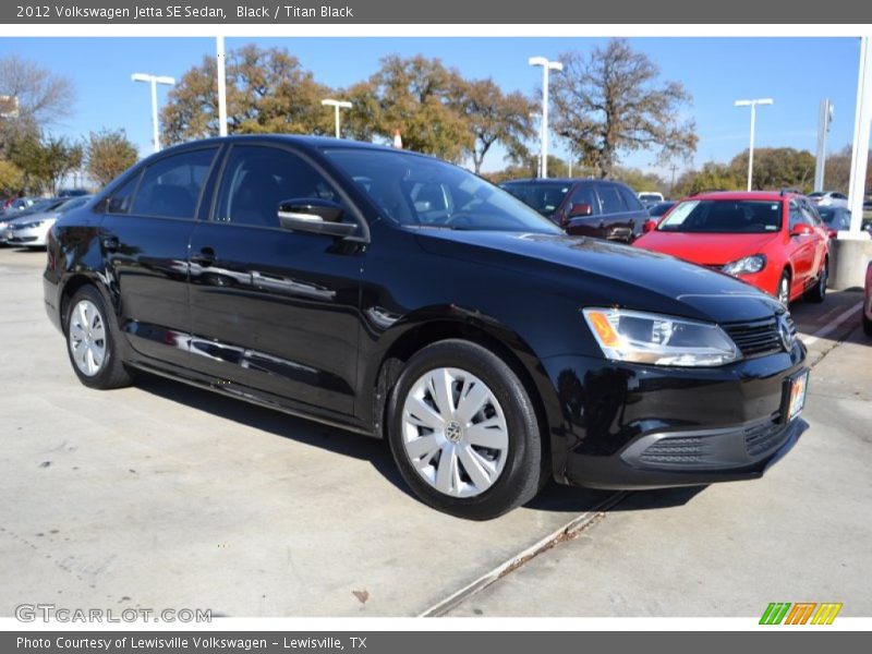 Black / Titan Black 2012 Volkswagen Jetta SE Sedan