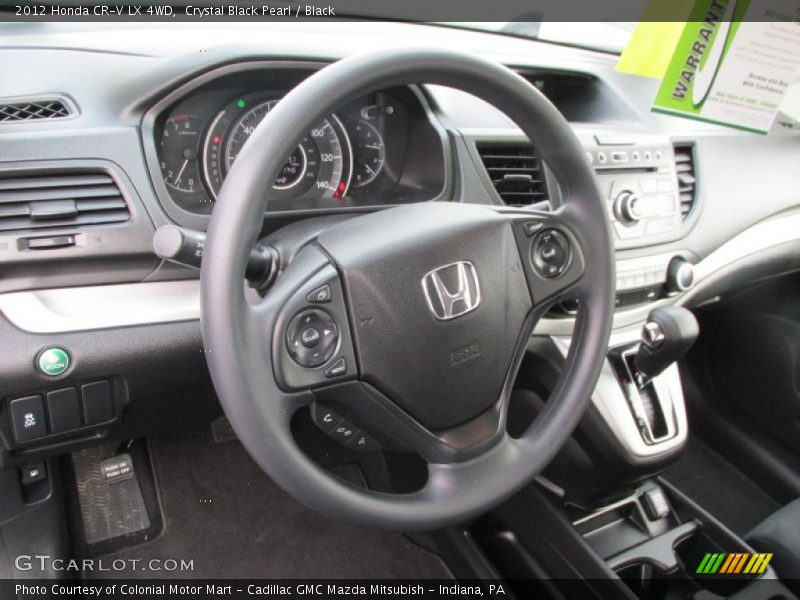 Crystal Black Pearl / Black 2012 Honda CR-V LX 4WD