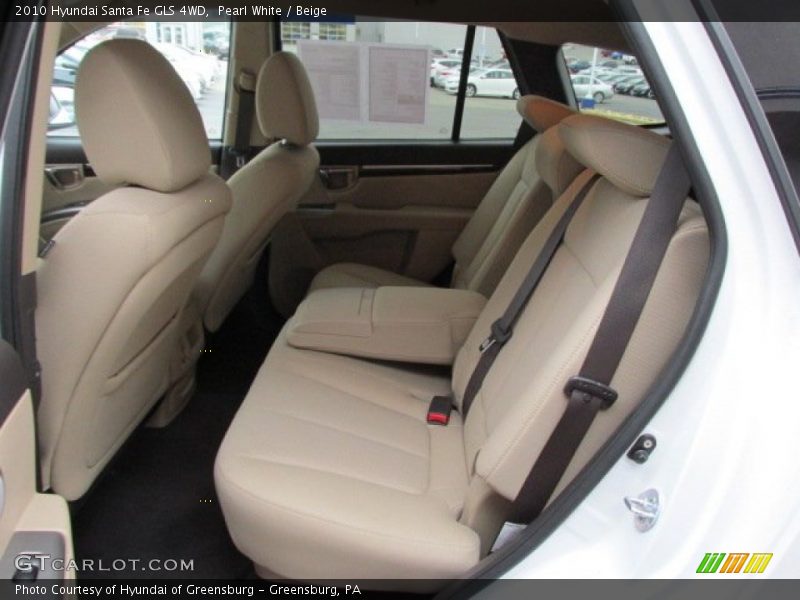 Pearl White / Beige 2010 Hyundai Santa Fe GLS 4WD