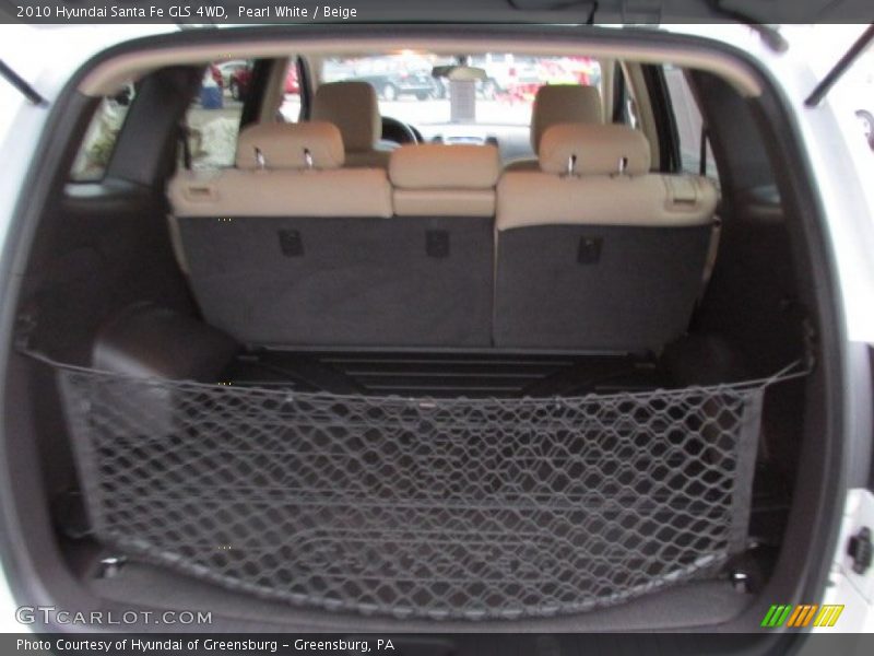 Pearl White / Beige 2010 Hyundai Santa Fe GLS 4WD