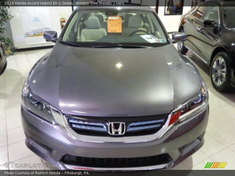 Modern Steel Metallic / Ivory 2014 Honda Accord Hybrid EX-L Sedan
