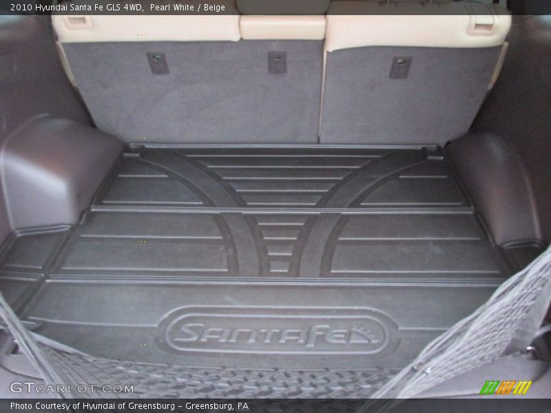 Pearl White / Beige 2010 Hyundai Santa Fe GLS 4WD