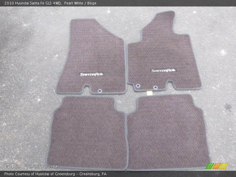 Pearl White / Beige 2010 Hyundai Santa Fe GLS 4WD