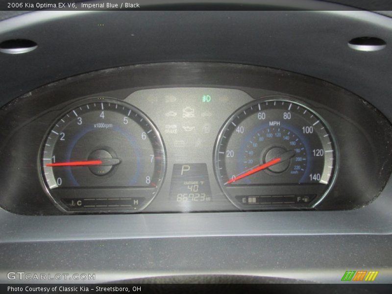 Imperial Blue / Black 2006 Kia Optima EX V6
