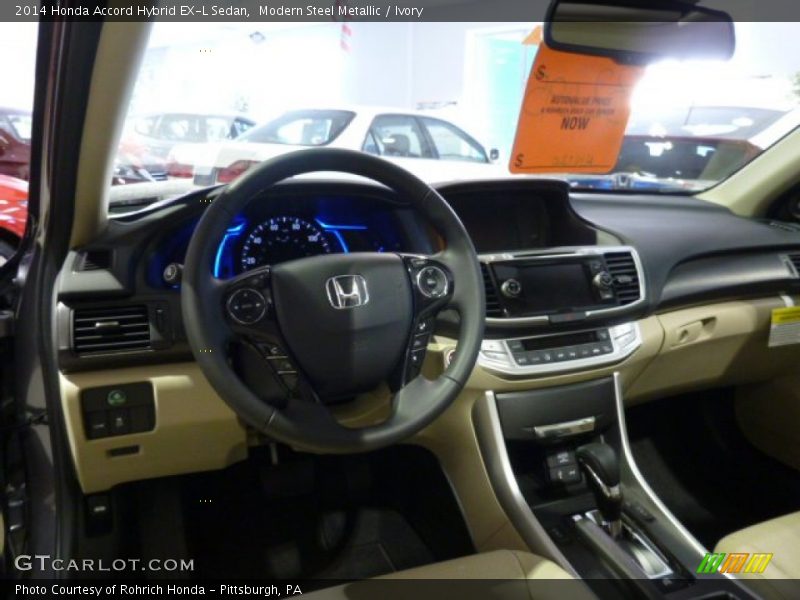 Modern Steel Metallic / Ivory 2014 Honda Accord Hybrid EX-L Sedan